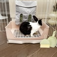 thumbnail image 7 of Brown Large Plastic Pet Litter Box for Rabbits Guinea Pigs Ferrets, 7 of 7