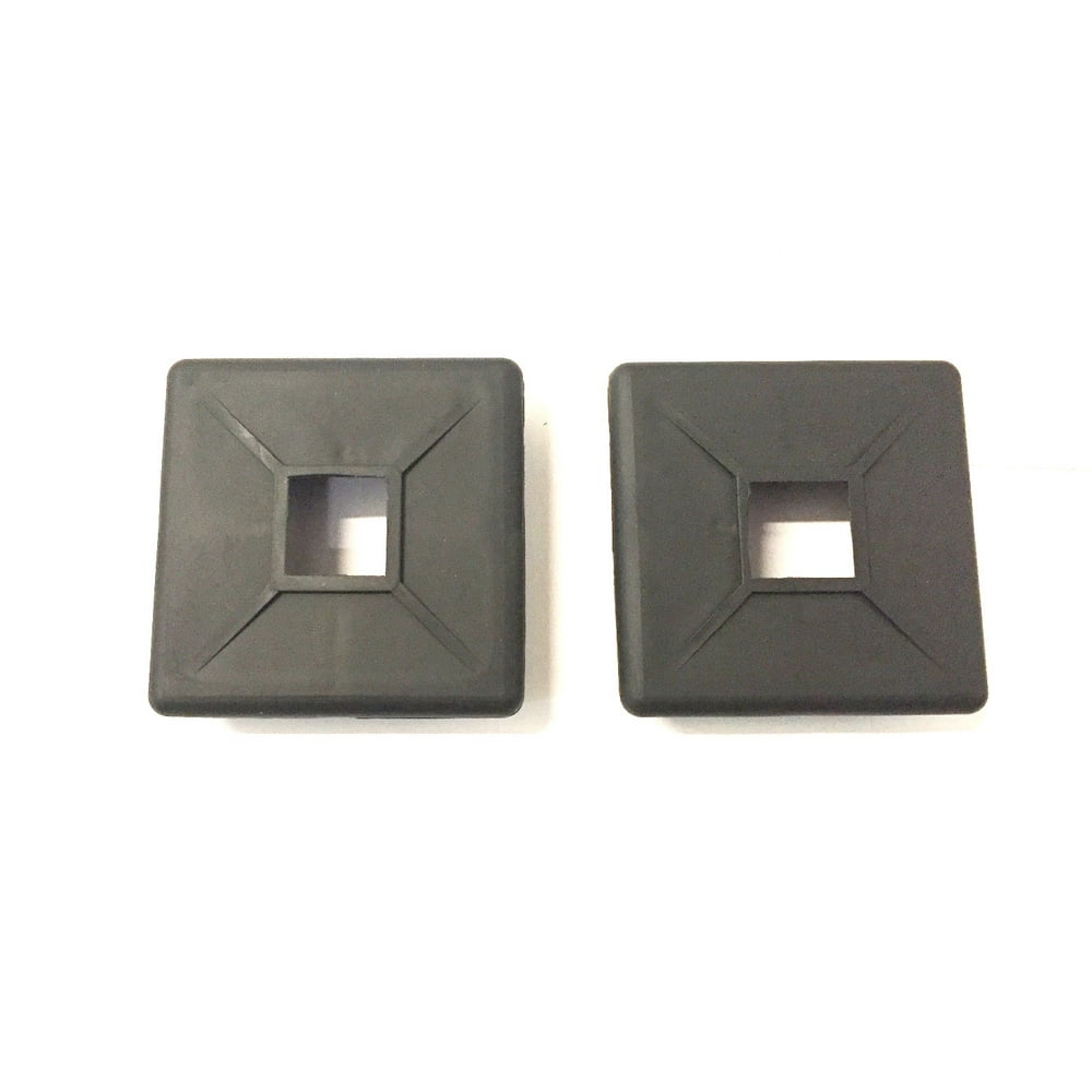 4" Square Rubber Bumper Plug End Cap Cover RV Camper Trailer 2 Pack