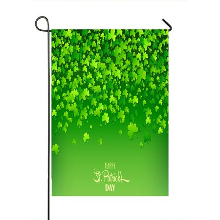 ECZJNT Green Clover Outdoor Flag Home Party Garden Decor 28x40 Inch
