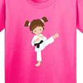 thumbnail image 4 of Inktastic Karate Girl, Cute Girl, Brown Hair, Black Belt Youth T-Shirt, 4 of 5