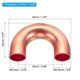 thumbnail image 2 of Accesorio de tubería de cobre en codo, conexión de soldadura por fusión para plomería de aire acondicionado HVAC, 3/8 pulgadas 4, 2 of 6