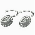 thumbnail image 3 of 12 Piece Set - Chrome Button Heavy Duty Shower Curtain Hooks Rings Rustproof Metal, 3 of 3