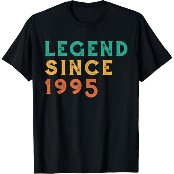 29 Years Old Legend Since 1995 29th Birthday T-ShirtMen and women, Black T-shirt, size: Extra large