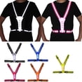 thumbnail image 2 of ZPAQI Adjustable Motorcycle Safety Running High Visibility Reflective Vest Strap Belt, 2 of 18