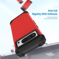 thumbnail image 6 of ELEHOLD Rugged Case for Google Pixel 8 Pro Hard PC Soft Silicone Hybrid Shockproof Scratch-Resistant Anti-Fingerprint Slim Thin Case for Google Pixel 8 Pro,Red, 6 of 7
