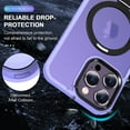 thumbnail image 5 of iPhone 15 Pro Max Rugged Case Magnetic, Compatible with Magsafe & Accessories Invisible Stand Heavy Duty Protective Shockproof Anti-Scratch Bumper Phone Case for Apple iPhone 15 Pro Max, Lightpurple, 5 of 6