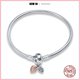 thumbnail image 3 of Gran oferta de pulsera de cuentas con cadena de serpiente y circonita en forma de corazón para mujer, abalorio de plata 925 compatible con cuentas Pandora originales, joyería DIY, Buen regalo, 3 of 5