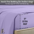 thumbnail image 3 of Full XL 6-Piece Sheet Set 800-Thread Count 100% Pure Organic Cotton, 21" Deep Pockets (1 Flat, 1 Fitted, 4 Pillowcases) - Lilac, 3 of 7