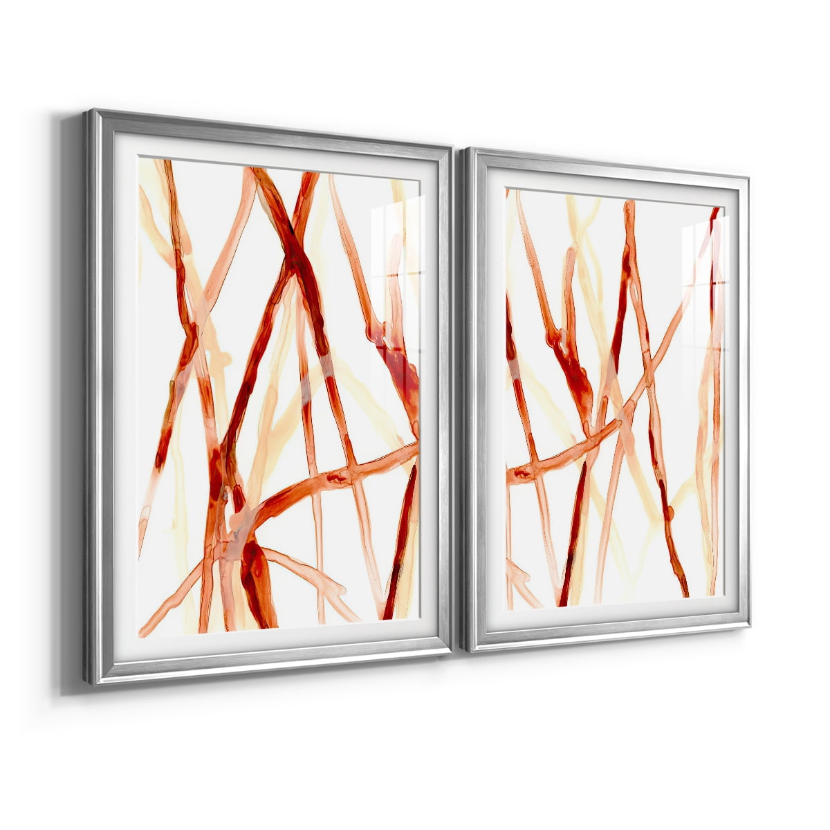 Wexford Home Runnel V Premium Framed Print, 26.5" x 36.5" - Ready to Hang, Silver (Set of 2)