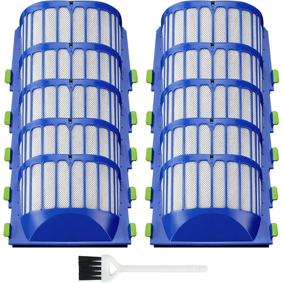 10 Pack Aero Vac Filter by - Compatible for iRobot Roomba 500 & 600 Series 536 550 551 595 614 620 630 645 650 655 660 665 670 675 677 680 685 690 Vacuum Cleaner Accessories,with a brush