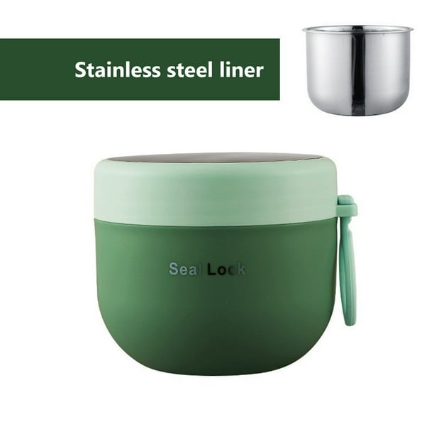 Tazas, tazas térmicas de acero inoxidable, tazas para desayuno, latas de sopa con cucharas, tazas de sopa selladas para oficinistas, loncheras térmicas para niños y estudiantes. Taza térmica de acero