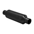 thumbnail image 2 of Flowmaster Exhaust Muffler 815425 Outlaw; 4-1/2 Inch Diameter Stainless Steel Case; Single 2-1/2 Inch Center Inlet; Single 2-1/2 Inch Center Outlet; 11 Inch Body, 2 of 3