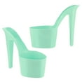 thumbnail image 7 of Uxcell 2-Pack High Heel Shaped Flower Pot, 8.5 Inch Home Decor Shoe Vase, Creative Craft for Indoor/Outdoor [Green], 7 of 7