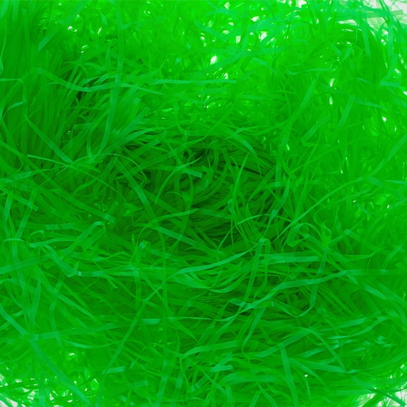 Vibrant Green Plastic Easter Basket Filler Grass 2 oz