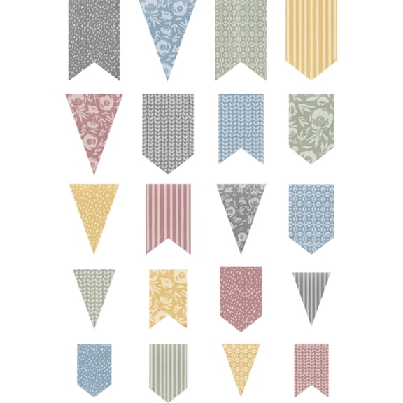 Classroom Cottage Pennants Accents - Assorted Sizes [TCR7197]