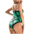thumbnail image 3 of IROINNID Women's Swimsuit One-piece Top Lace Up Swimsuit Comfy Long Skirt Beachwear Two-piece Set, 3 of 7