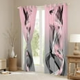 thumbnail image 3 of Pink and Black Blackout Curtains 30%-50% Abstract Darkening Drapes for Bedroom Living Room Decor Strip Lines Thermal Insulated Shades Geometric Modern Window Treatments,2 Panels 42 x 54 Inch, 3 of 7
