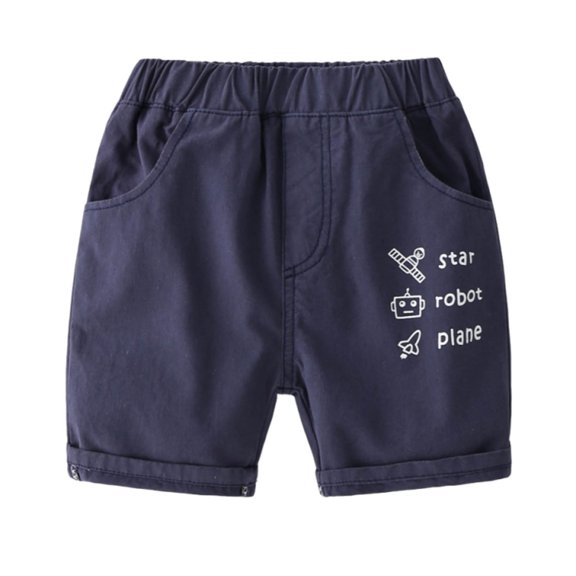 Tfken Toddler Boy Baby Shorts Letter Print Elastic Waist Comfortable Stretchy Walkshorts Shorts Size 2-3 Years