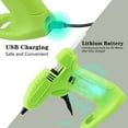 thumbnail image 7 of Prociv Cordless Hot Glue Gun, Fast Preheating Hot Glue Gun Kit with 30pcs Glue Sticks and Stand, USB Rechargeable Hot Melt Glue Gun Tools for Crafts, Arts, DIY and Festival Decorations Green, 7 of 7