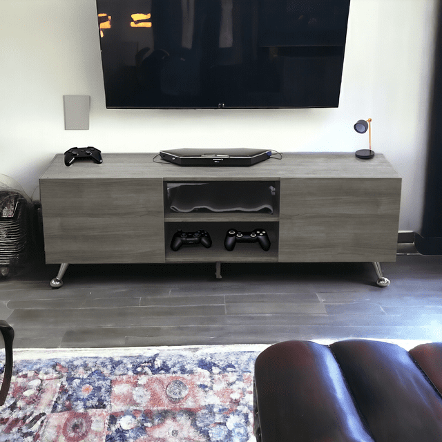 Mueble para TV de 70" Italy Gris Storm Centro de entretenimiento HOGARE Italy