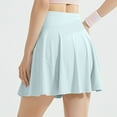 thumbnail image 4 of MIUOWANP Women's Summer Solid Color Sports Running Fitness Comfortable Prevention Short Skirt Light Blue S, 4 of 5