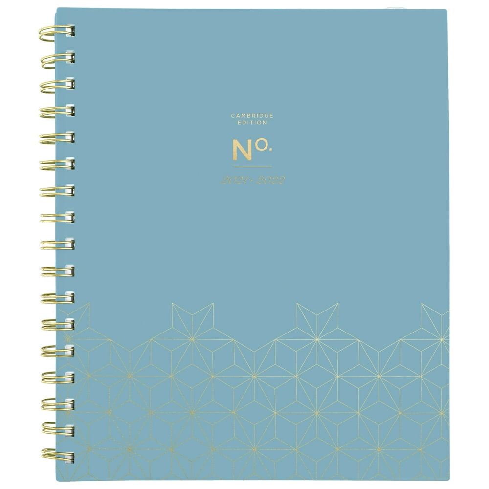 Cambridge WorkStyle Teal Geo Weekly Monthly Planner, 7" x 8 3/4", July
