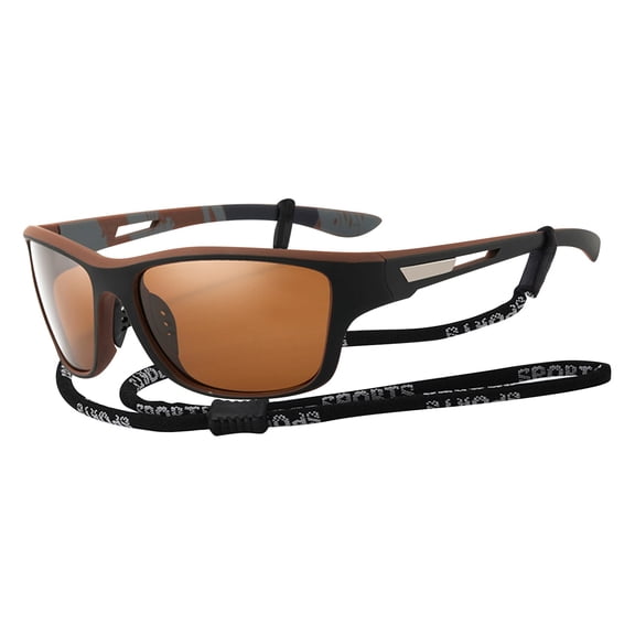 Outdoor Sports Glasses,HD Polarized Lens,Anti-Scratch and Impact Resistant,with Adjustable Sports Rope