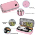 thumbnail image 3 of ProCase Pencil Bag Pen Case, Large Capacity Stationery Pouch Pencil Holder Desk Organizer with Double Zipper, Portable Pencil Pouch for Office Supplies -Pink, 3 of 7