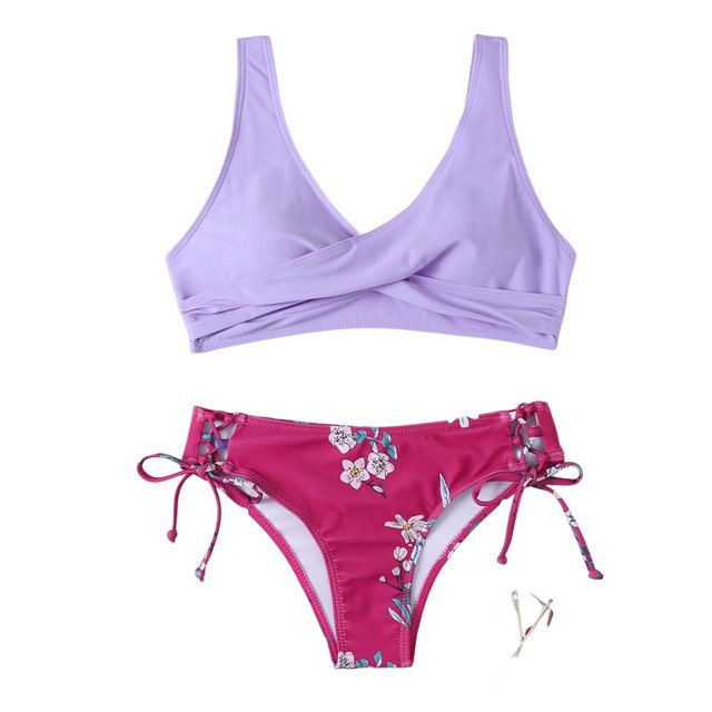 Traje de baño de bikini estampado para mujer Sujetador relleno Traje de baño de una pieza Ropa de playa OAVQHLG3B Store lin121212