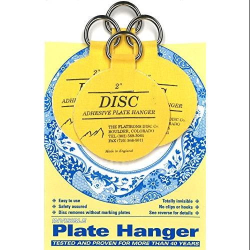 Flatirons Disc Adhesive Plate Hanger Set (4 2 Inch Hangers)