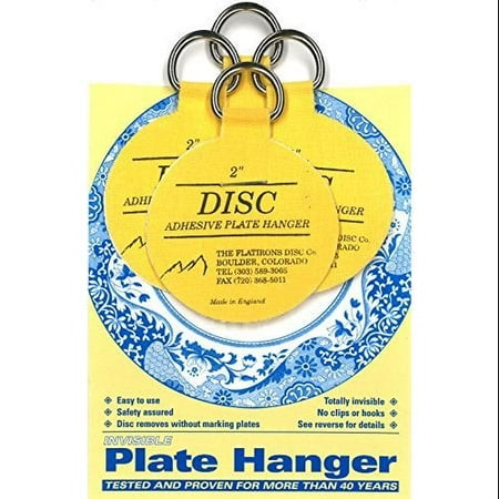 Flatirons Disc Adhesive Plate Hanger Set (4 - 2 Inch Hangers) - Walmart.com