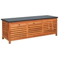 thumbnail image 4 of vidaXL Outdoor Storage Deck Box Chest for Patio Cushions Solid Eucalyptus Wood, 4 of 14