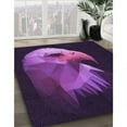 thumbnail image 2 of Ahgly Company Indoor Round Patterned Dark Orchid Purple Area Rugs, 5' Round, 2 of 6