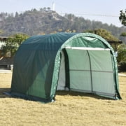10x10ft Canopy Carport Tent Car Shed Outdoor Storage Cover Heavy Duty SUN Proof Dark Green