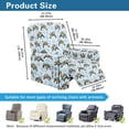 thumbnail image 7 of FKELYI Blue Coral Turtle Print Reclining Chair Slipcover 4 Pcs Stretch Recliner Cover Fitted Sofa Couch Cover with Pocket Anti-Dust Furniture Protector for Armchair, 7 of 7