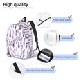 thumbnail image 3 of Disketp Lavender Flowers Mochila de Lona Estampada, Mochila Escolar de Viaje Ligera para Estudiantes y Portátil-Small, 3 of 5