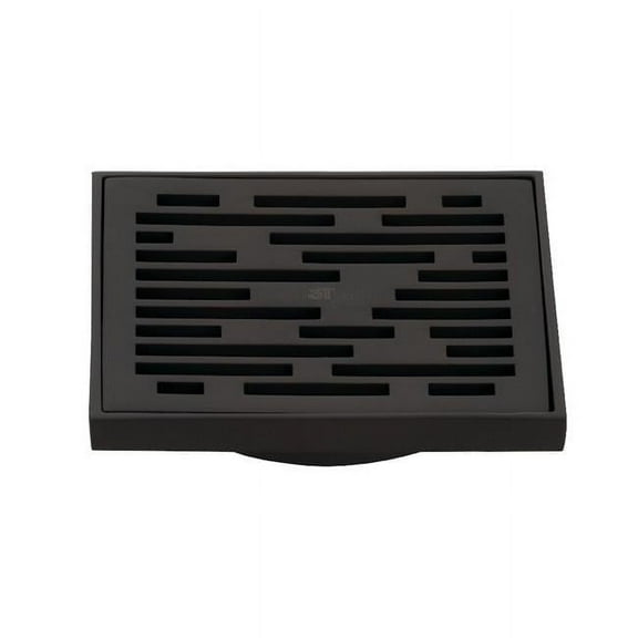 Kingston Brass  4 in. Watercourse Transit Square Grid Shower Drain, Oil Rubbed Bronze