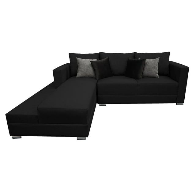 Sala esquinera El Bazar Store Aston Negro 260x200 cm Lino nacional Modular EL BAZAR STORE Moderna modular