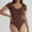 Coffee, variant on ITSAME Womens Shapewear Bodysuit, Short Sleeve Tight Fit Tummy Control Seamless Sports Jumpsuit Khaki