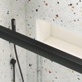 thumbnail image 5 of JimsMaison 44-48" W x 70" H Double Sliding Semi-Frameless Shower Door with 1/4'' (6mm) Tempered Glass, Matte Black, 5 of 14