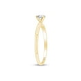 thumbnail image 4 of 1/2 CT Round Cut Natural White Diamond Solitaire Engagement Ring For Women In 14K Yellow Gold Plated 925 Sterling Silver (0.50 Cttw) IGI Certified, 4 of 7
