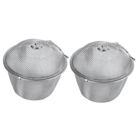 

3X Extra Large Stainless Steel Twist Lock Mesh Tea Ball Tea Infuser with Hook Chain
