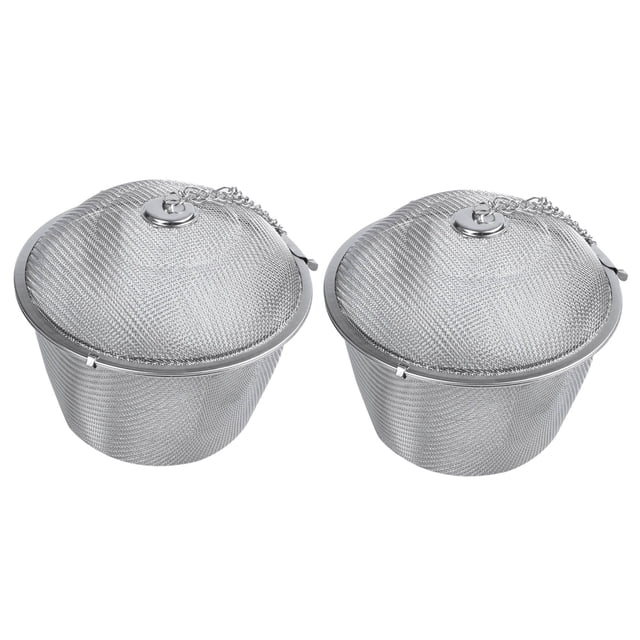 3X Bola de Té Extra Grande de Acero Inoxidable con Malla con Cerradura de la Torcedura Infusor de Té con Cadena de Gancho