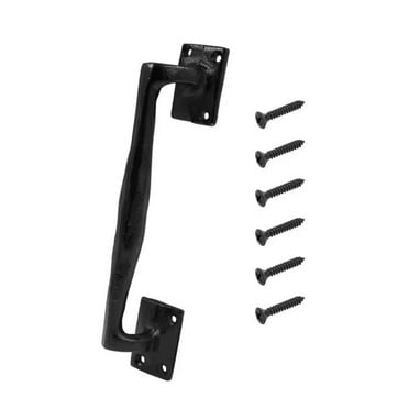 Everbilt 9-5/8 in. Black Iron Heavy-Duty Door Pull