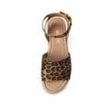 thumbnail image 4 of Sandalias de Plataforma con Cuña de Gamuza Estampado Leopardo para Mujer DREAM PAIRS Talle 7.5, 4 of 6