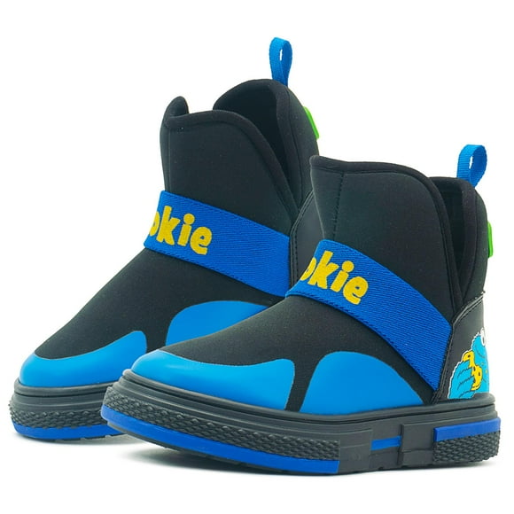 Tenis Bota Para Niño Plaza Sesamo Come Galletas Elastico azul 21