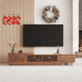 thumbnail image 4 of NessCarsti Extendable Walnut TV Console with Storage, Mid-Century Modern TV Stand for 100" TVs (78.54"–103"), 4 of 18