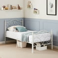 thumbnail image 6 of VECELO Twin Metal Bed Frame with Headboard & Footboard, Box Spring Replacement, Heavy Duty & Quick Assembly, White, 6 of 7