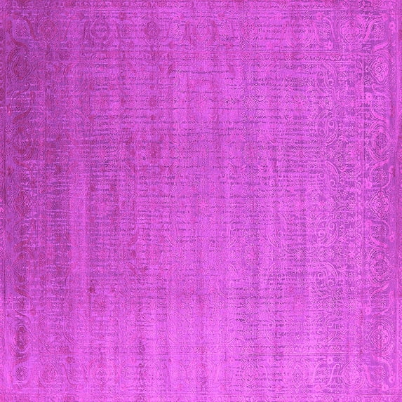 Ahgly Company Indoor Square Oriental Pink Industrial Area Rugs, 5' Square