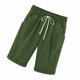 thumbnail image 3 of Qarigey Pantalones cortos Cintura elástica Pantalones cortos sueltos Pantalones Cintura elástica Sueltos Trajes de verano para mujer Prendas para la parte inferior del cuerpo Verde oscuro 5XL Qarigey AP002089-57, 3 of 5